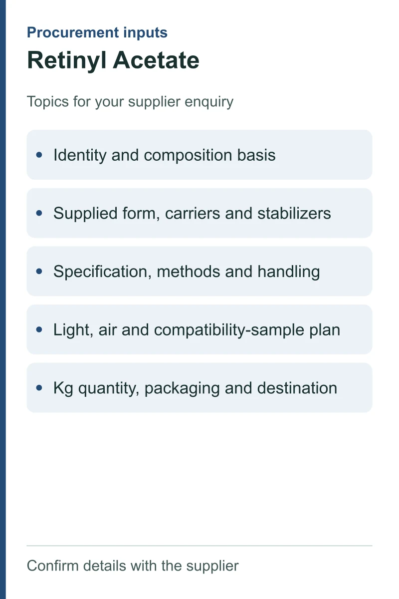 Retinyl Acetate — procurement topics