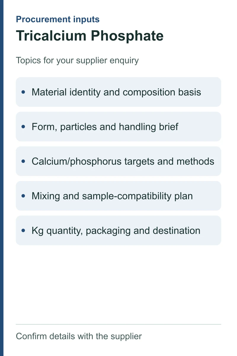 Tricalcium Phosphate — procurement topics