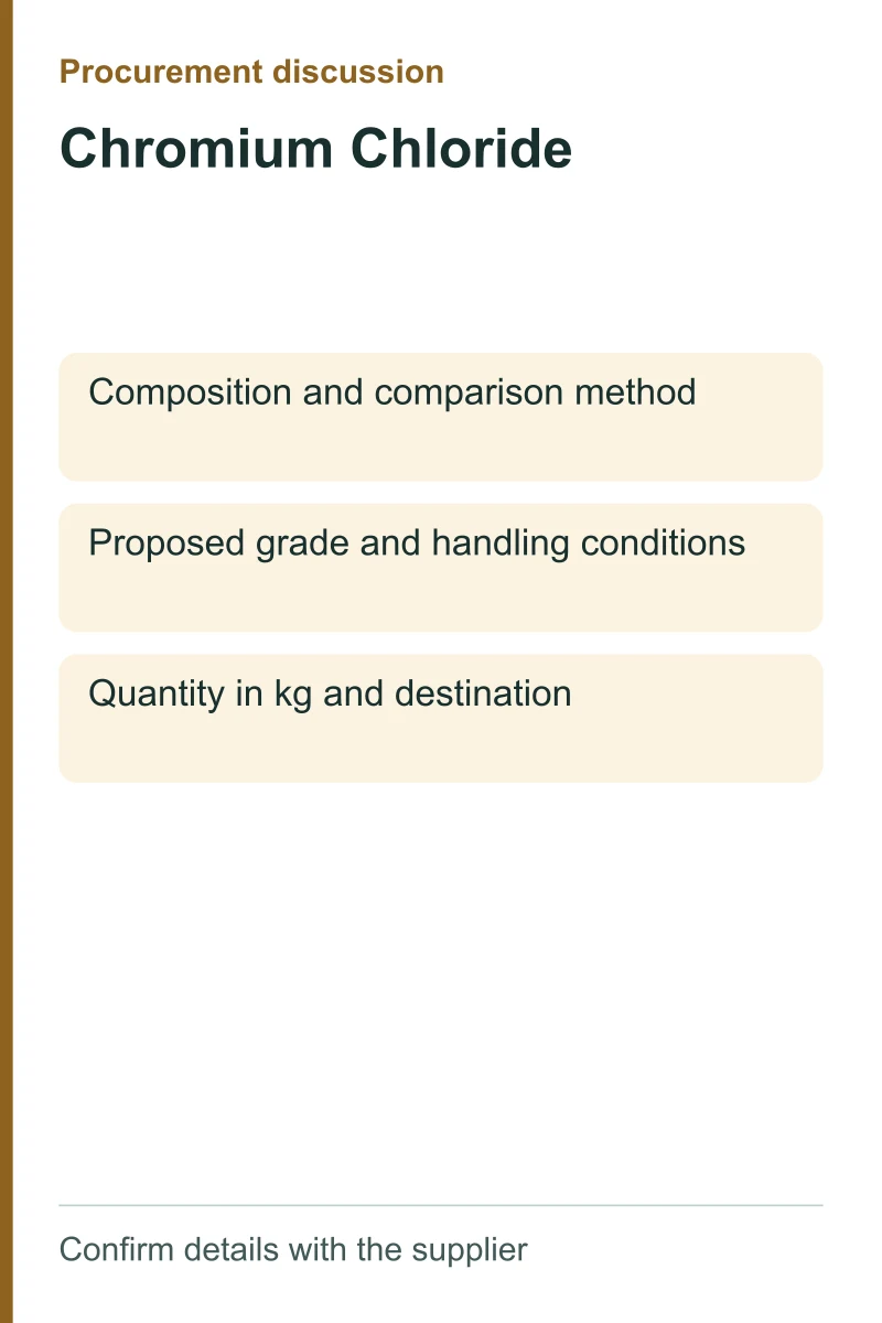 Chromium Chloride procurement discussion by kg
