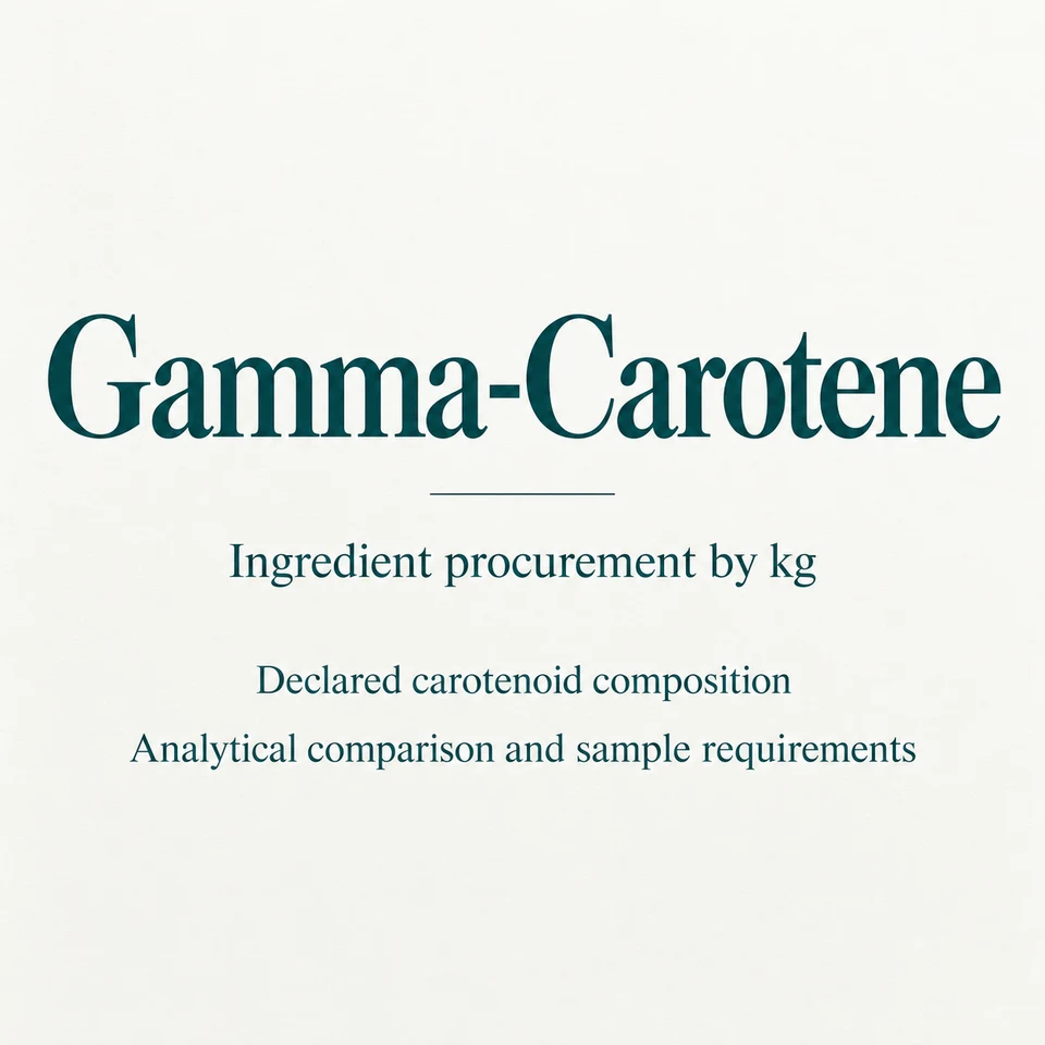Gamma-Carotene ingredient identity and procurement by kg
