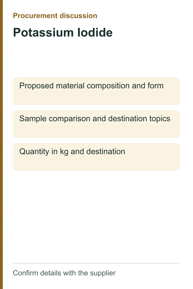 Potassium Iodide procurement discussion by kg