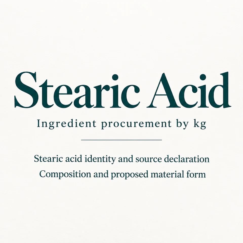 Stearic Acid ingredient identity and procurement by kg
