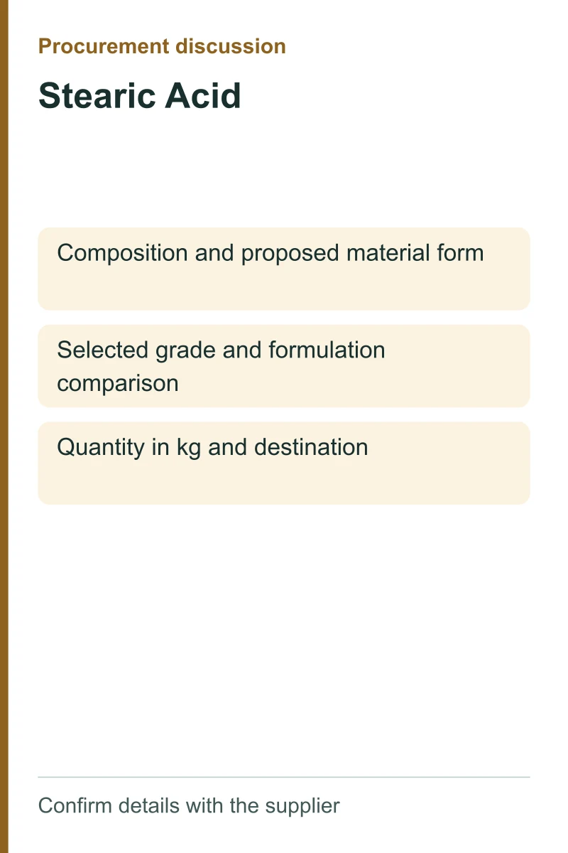 Stearic Acid procurement discussion by kg