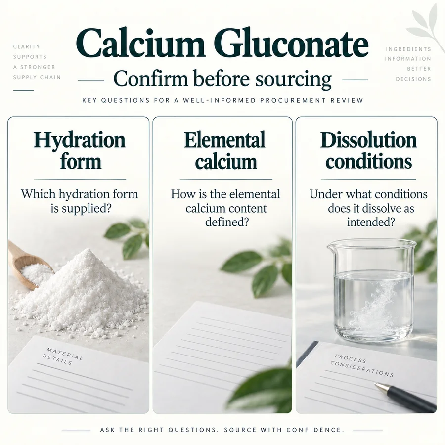 Calcium gluconate kg-based procurement planning