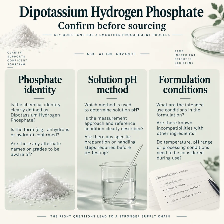 Dipotassium hydrogen phosphate kg-based procurement planning