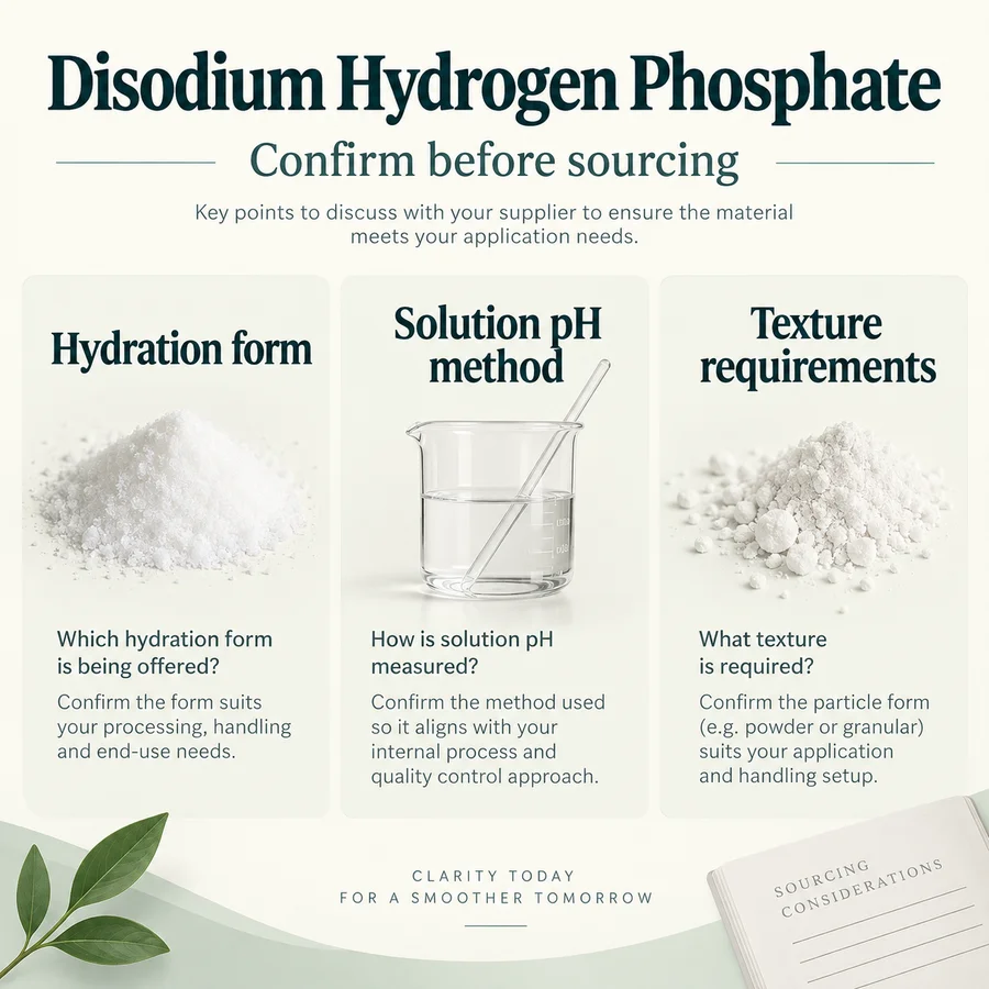 Disodium hydrogen phosphate kg-based procurement planning