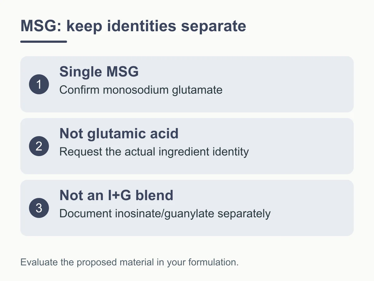 MSG: keep identities separate