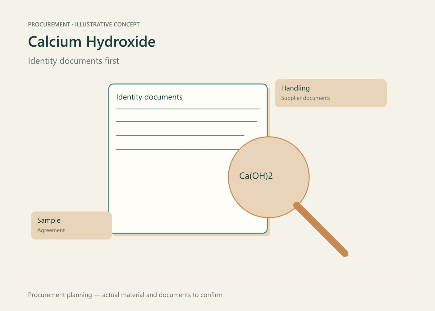 Calcium Hydroxide procurement planning concept