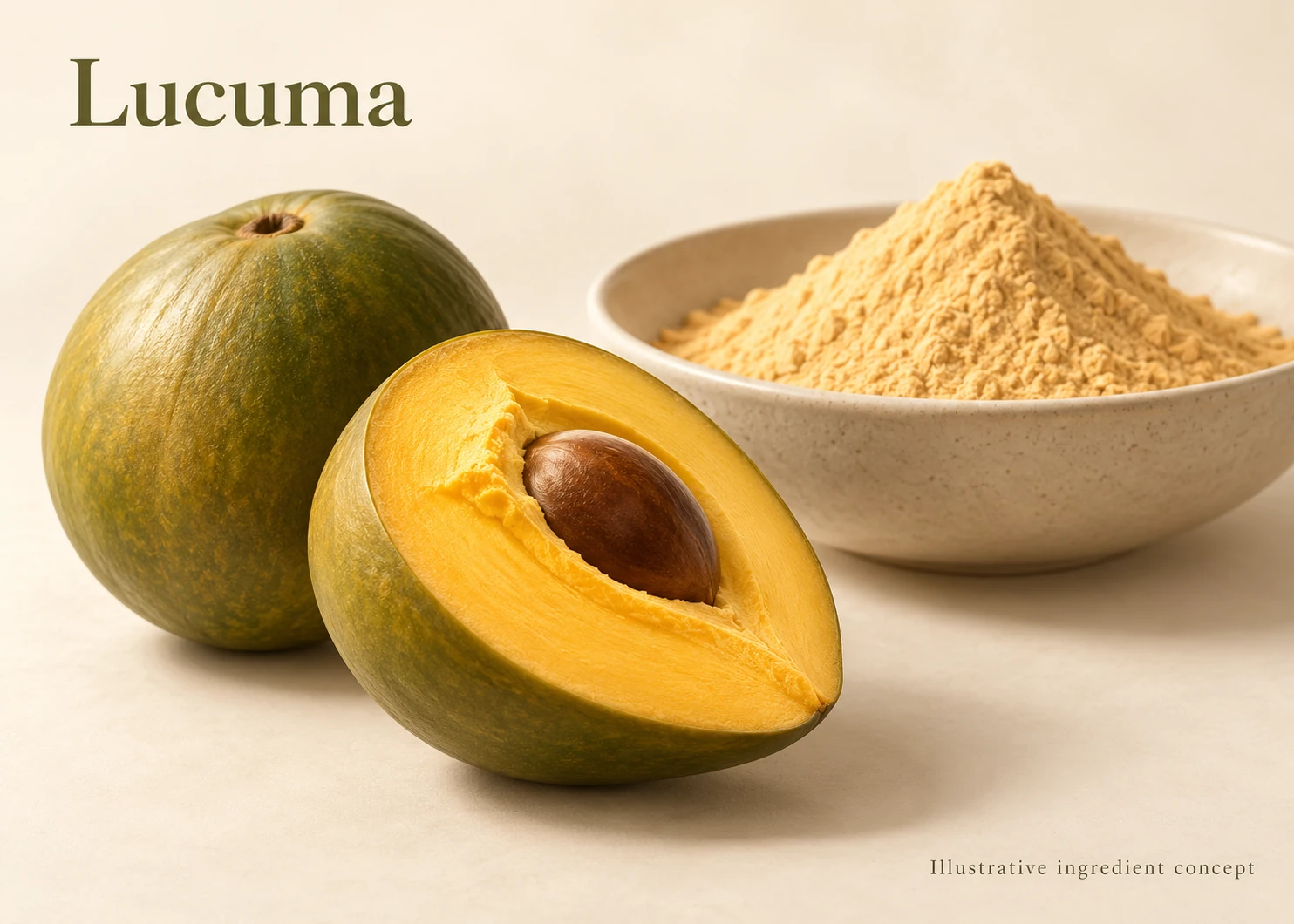 Lucuma illustrative ingredient concept