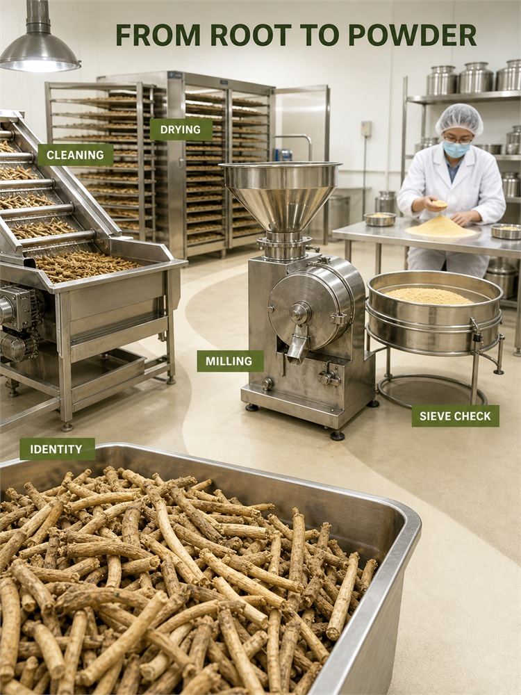 Ashwagandha Root Powder for Bulk Ingredient Sourcing Application and packaging detail