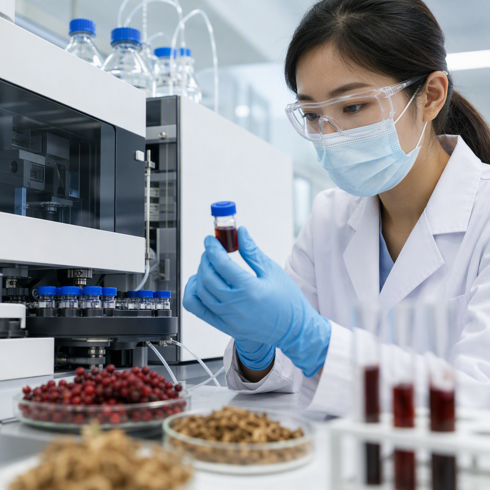 Schisandra Berry Extract quality document and testing discussion concept