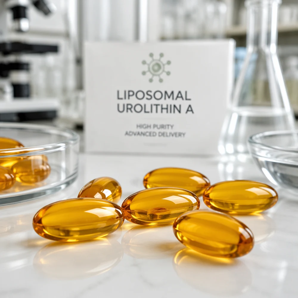Liposomal Urolithin A Softgels product format presentation