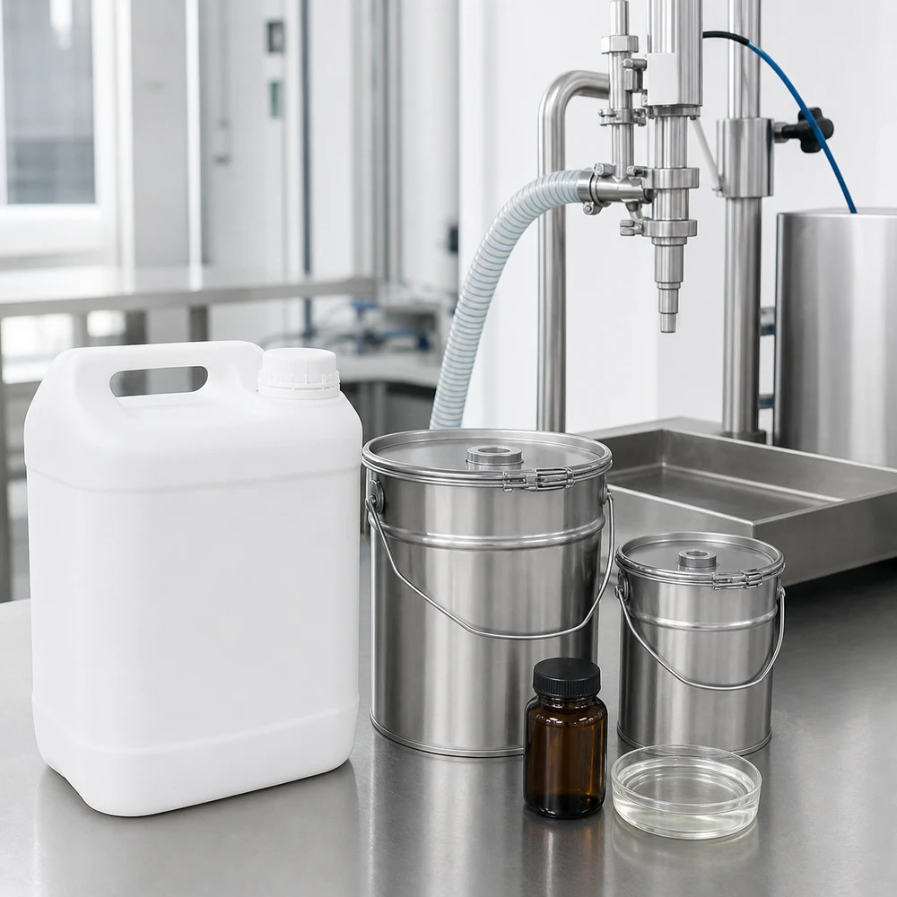 Plant-Derived Squalane packaging and supply presentation