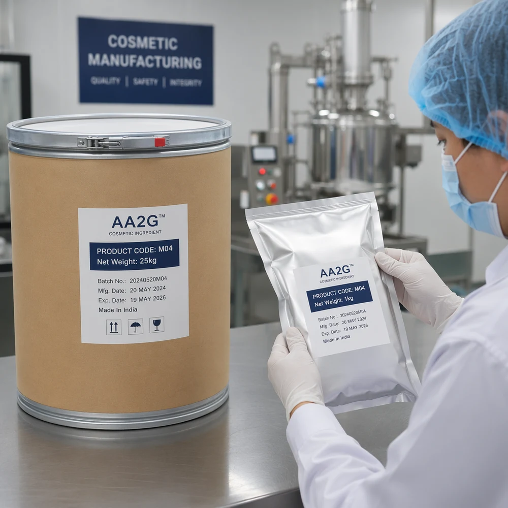 Ascorbyl Glucoside (AA2G) packaging and supply presentation