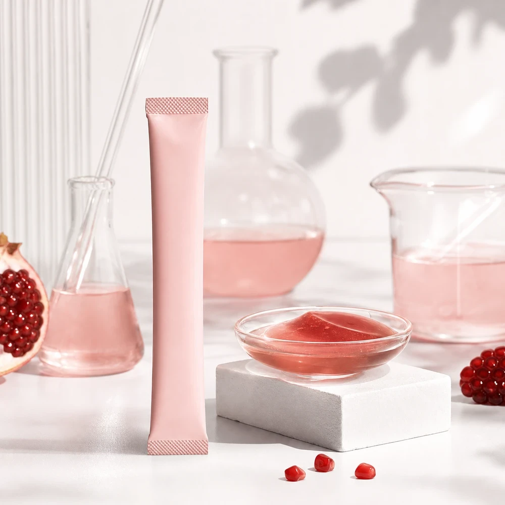 Fish Collagen and Pomegranate Jelly Stick OEM/ODM Project product format presentation