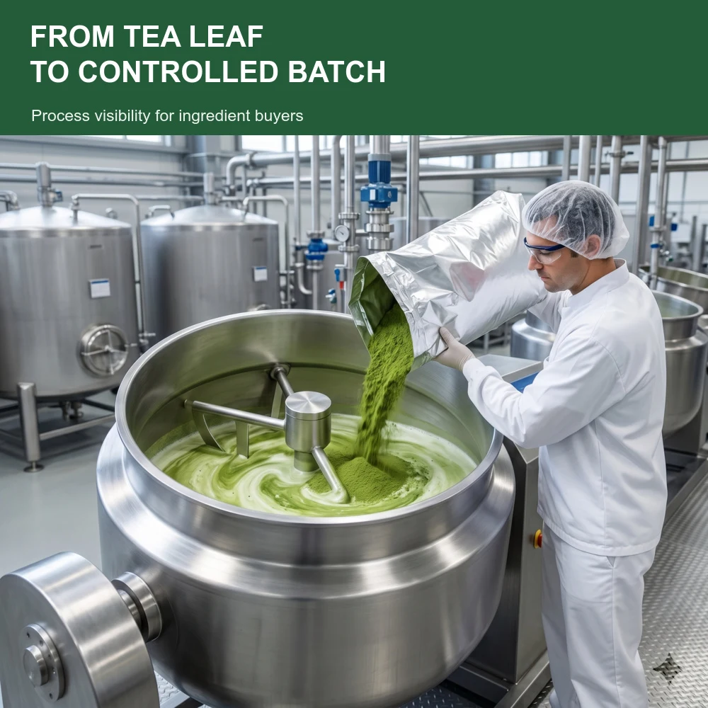 Matcha Extract ingredient and specification presentation