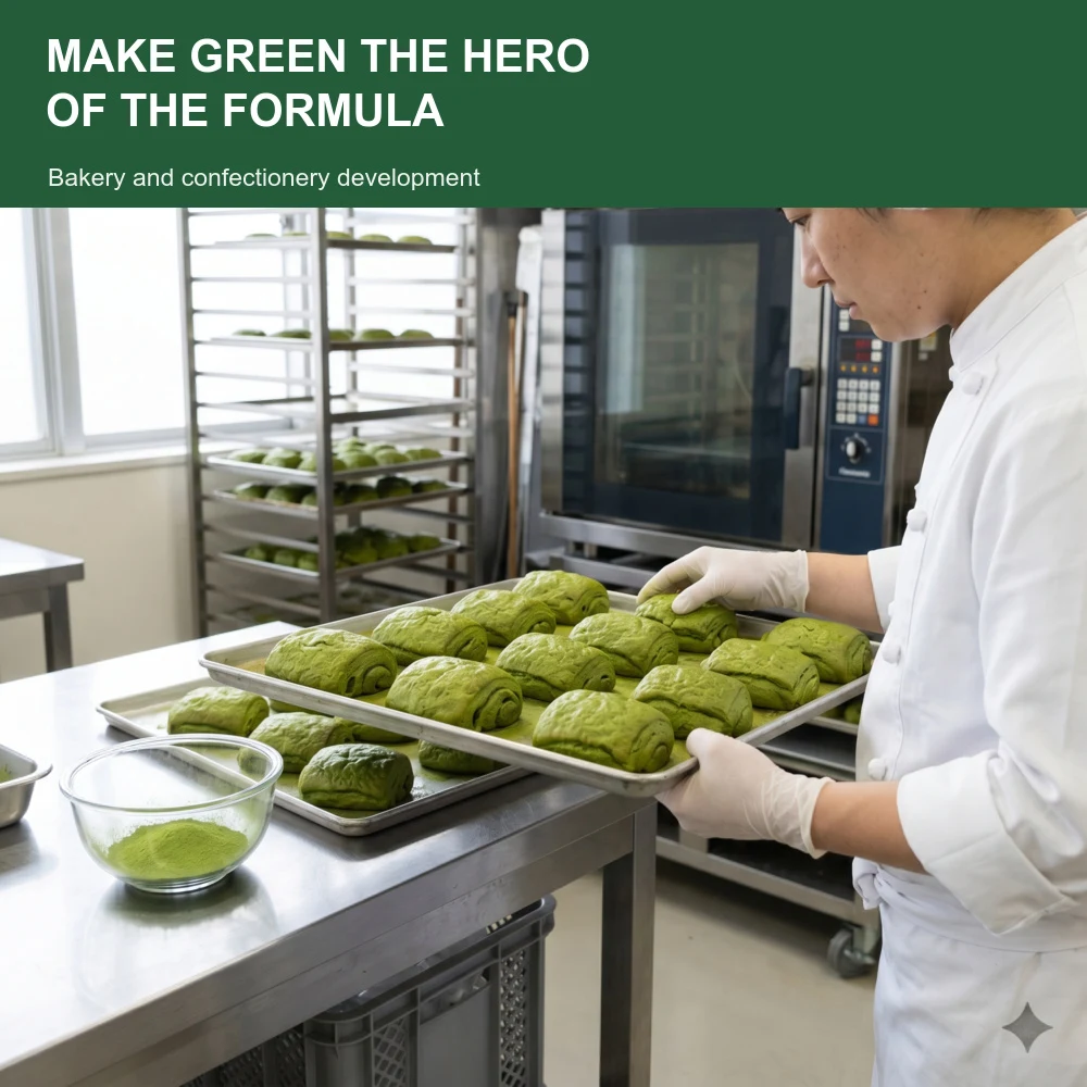 Matcha Extract packaging and supply presentation
