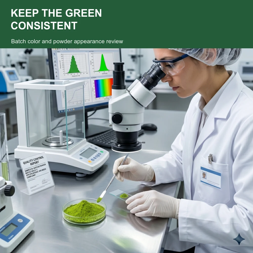 Matcha Extract quality and documentation presentation