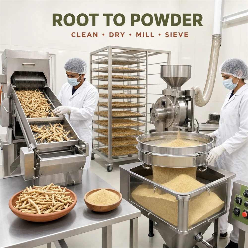 Ashwagandha Root Powder packaging and supply presentation