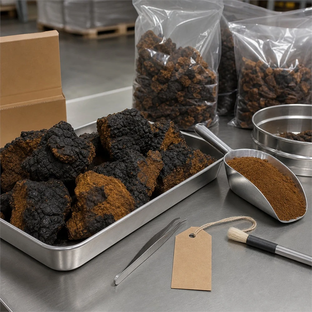 Chaga Mushroom Extract ingredient and specification presentation