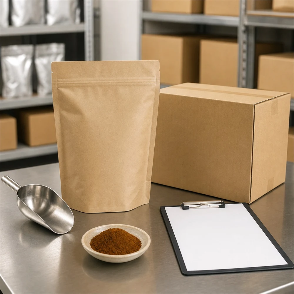 Chaga Mushroom Extract packaging and supply presentation