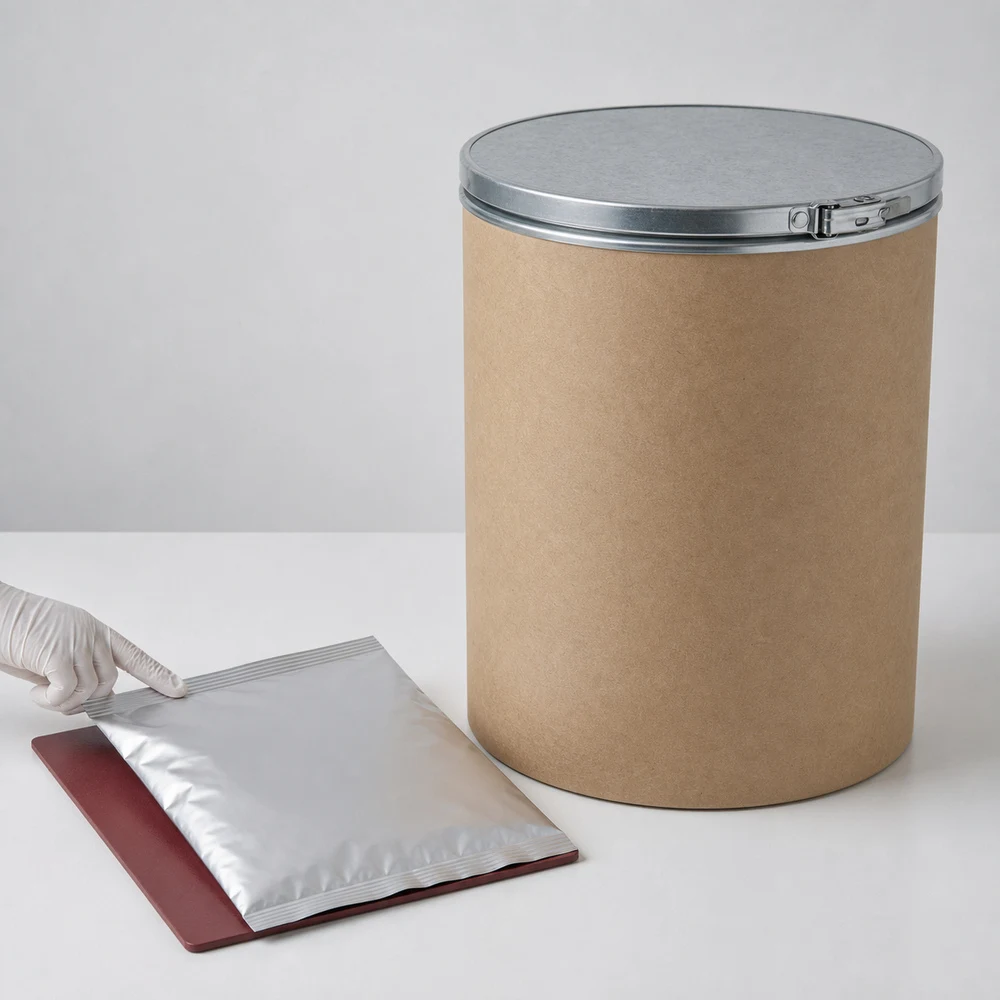 Strawberry Powder packaging and supply presentation