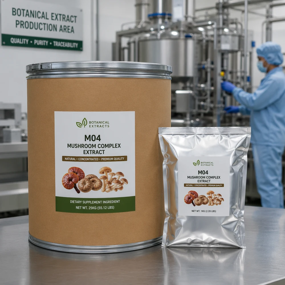 Multi-Mushroom Extract Blend packaging and supply presentation