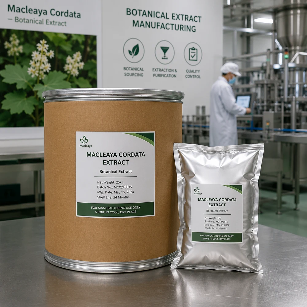 Macleaya Cordata Extract packaging and supply presentation