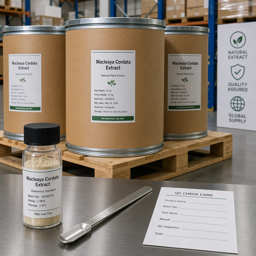 Macleaya Cordata Extract quality and documentation presentation