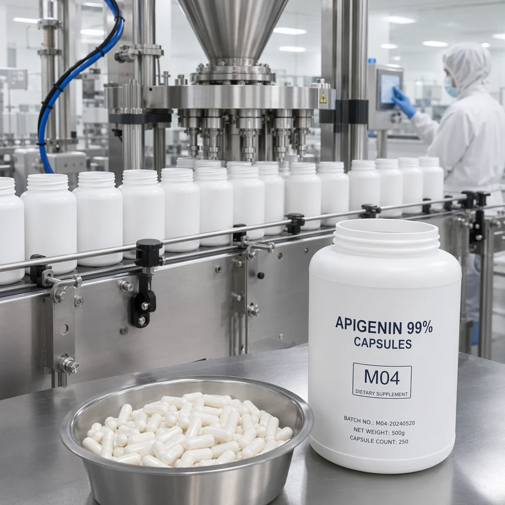 Apigenin Capsules packaging and supply presentation