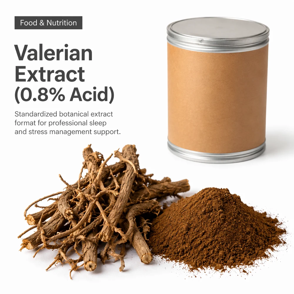 Valerian Extract 0.8% product sourcing presentation