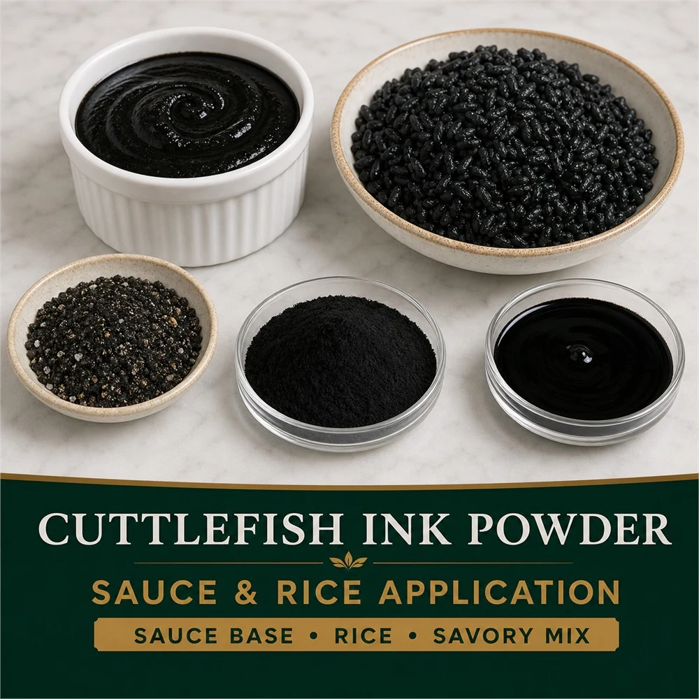 Cuttlefish Powder packaging and supply presentation