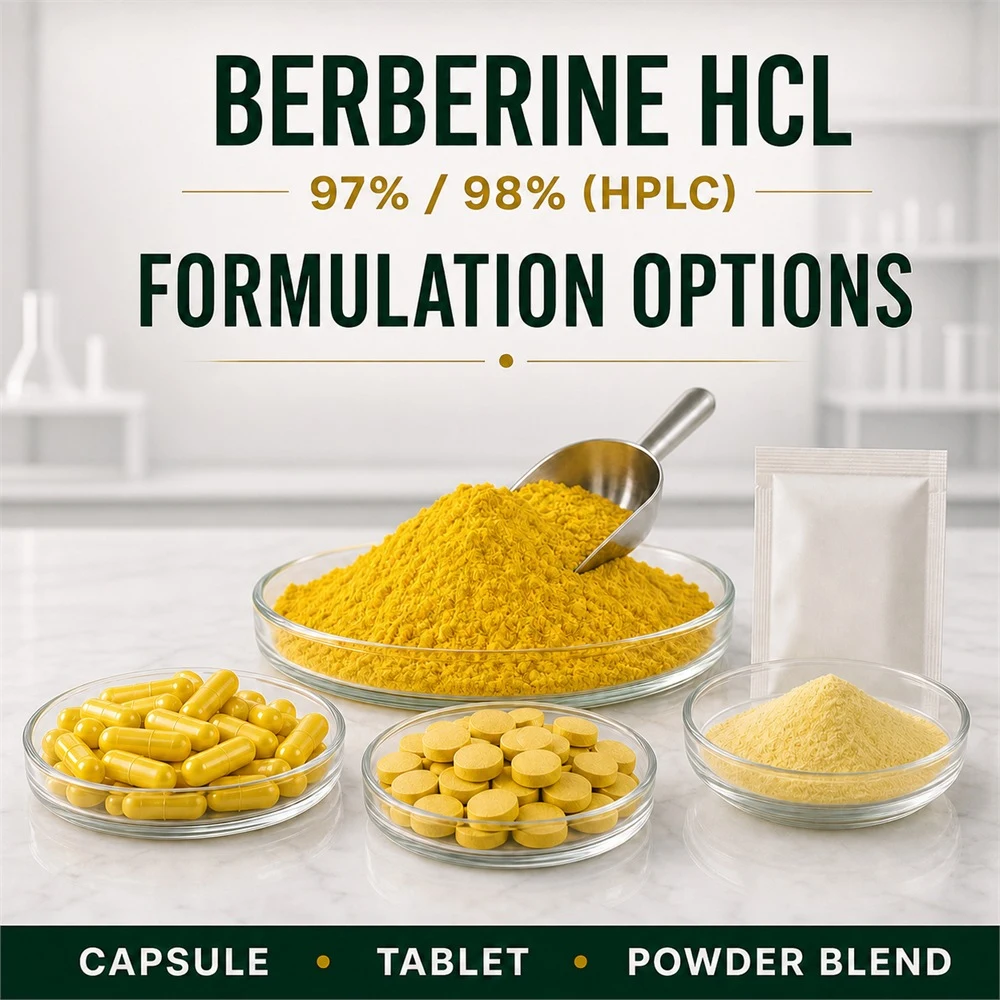 Berberine HCl 97%-98% ingredient and specification presentation