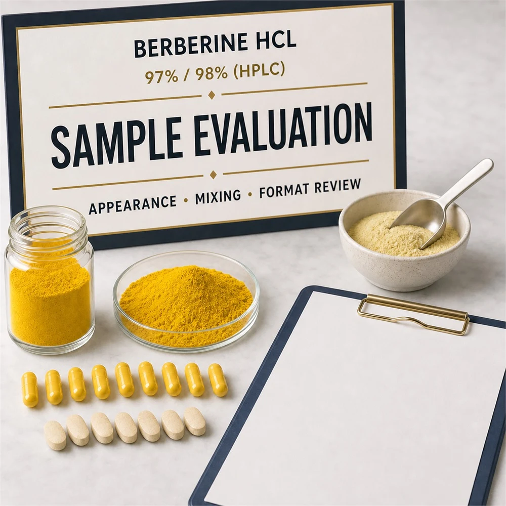 Berberine HCl 97%-98% quality and documentation presentation