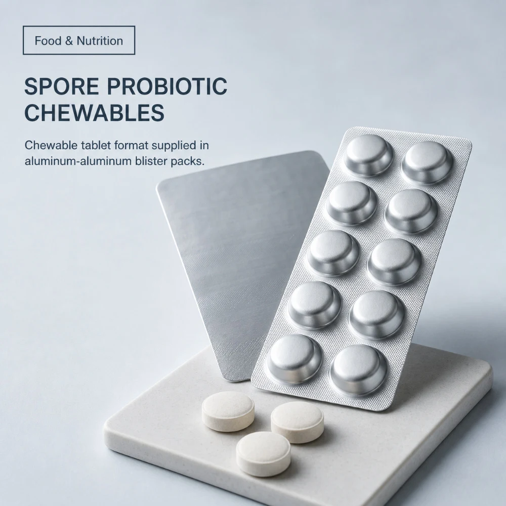 Spore-Forming Probiotic Chewable Tablet product sourcing presentation