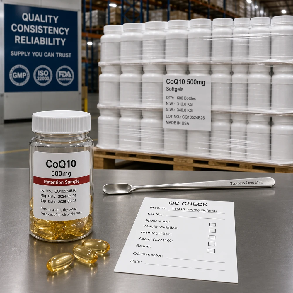 Coenzyme Q10 Softgel Capsules quality and documentation presentation