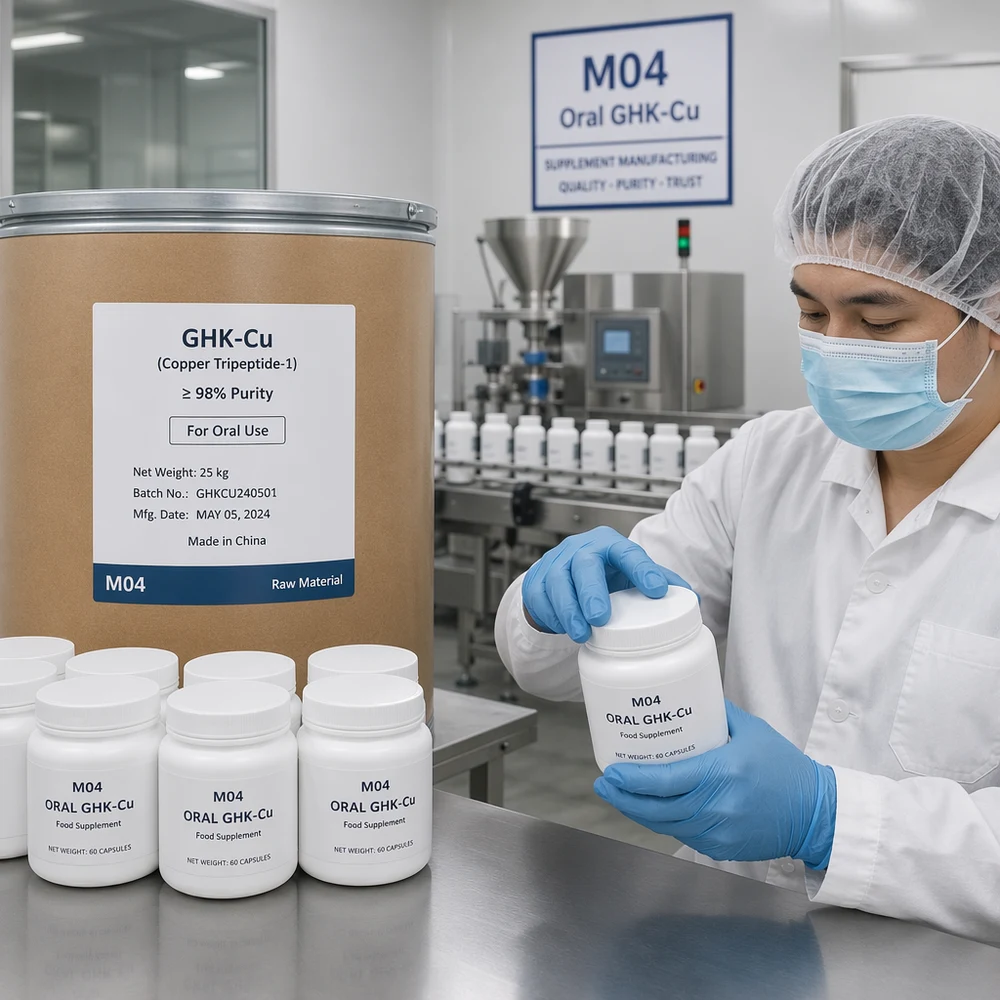 Copper Peptide Capsules packaging and supply presentation