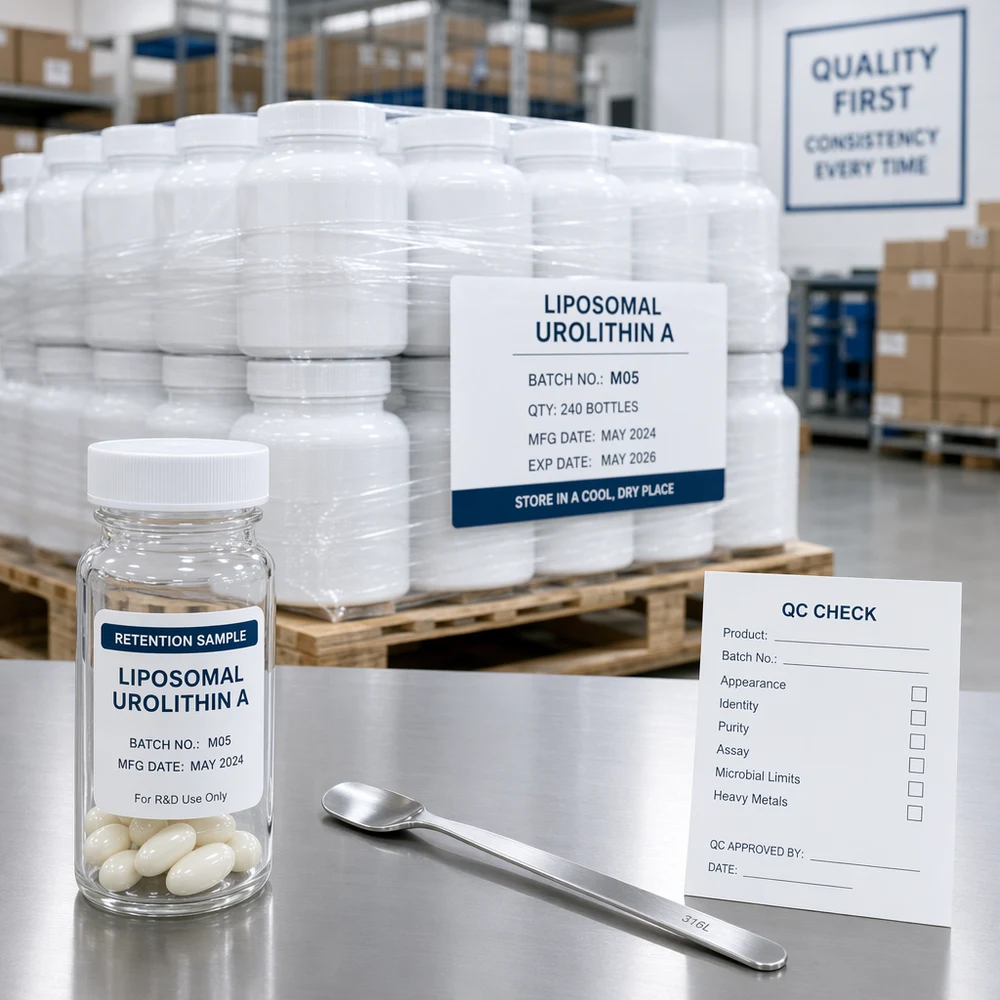 Liposomal Urolithin A quality and documentation presentation