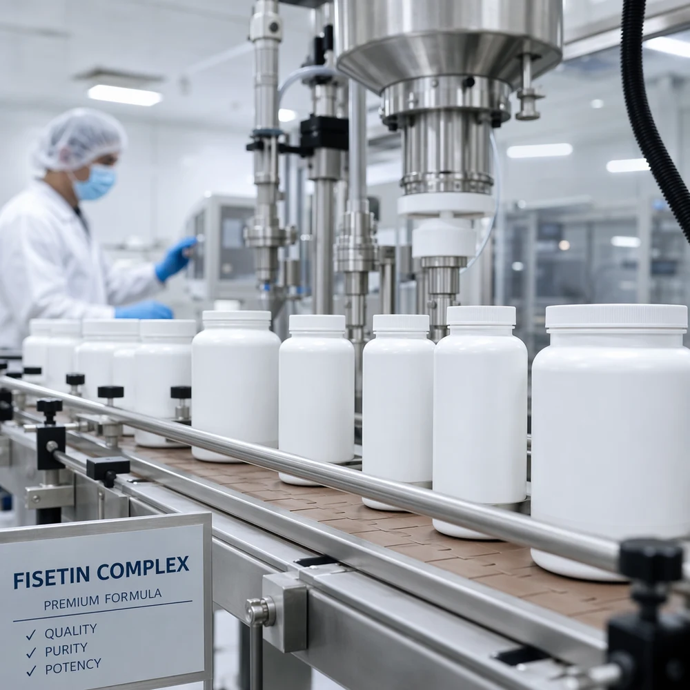 Fisetin Complex packaging and supply presentation
