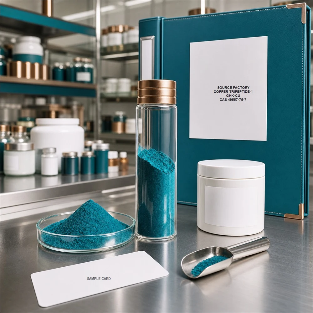 Copper Peptide Powder CAS 49557-75-7 ingredient and specification presentation