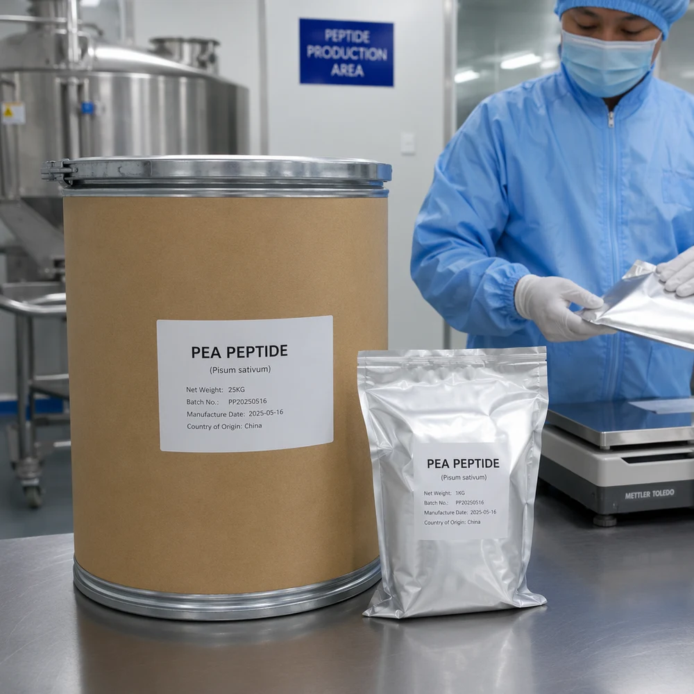 Pea Peptide packaging and supply presentation