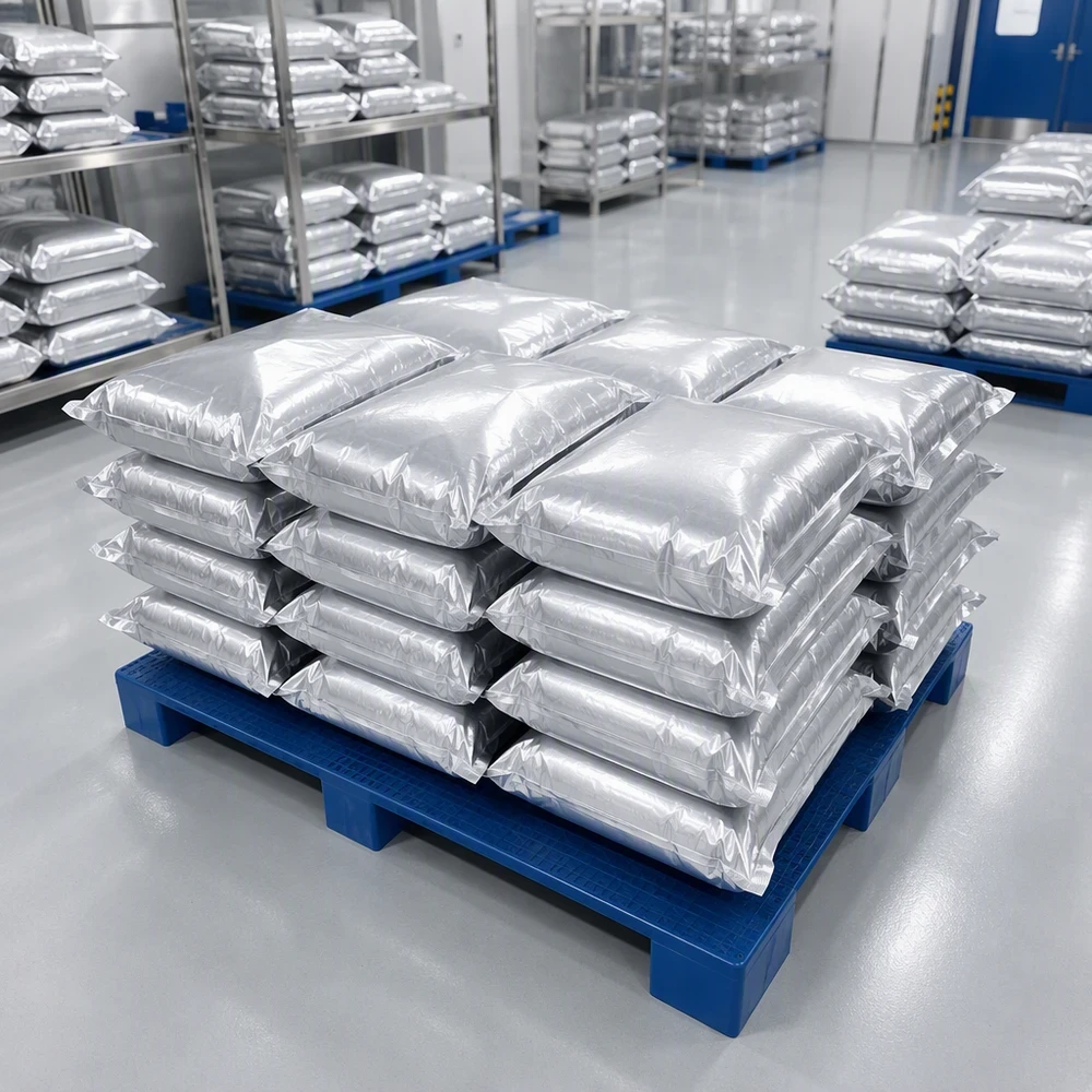 Palmitoyl Tetrapeptide-7 Ingredient Powder – Lab Sample and Bulk Supply packaging and supply presentation