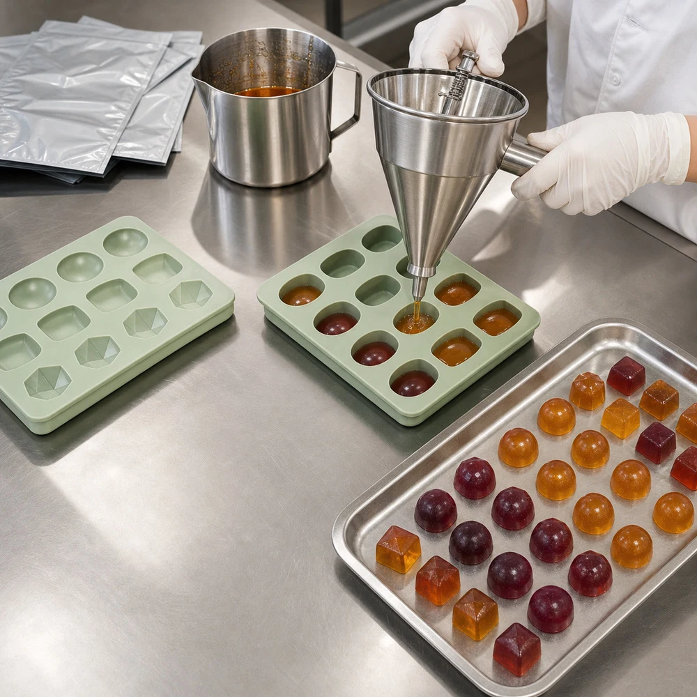 Plant-Based Gummy Custom Manufacturing Service packaging and supply presentation