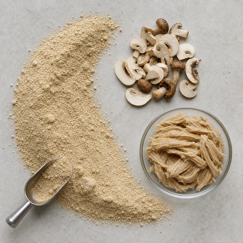 Fungi-Based Plant Meat Premix Manufacturing Service ingredient and specification presentation