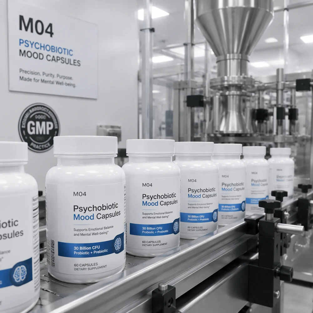 Psychobiotic Capsules OEM/ODM packaging and supply presentation