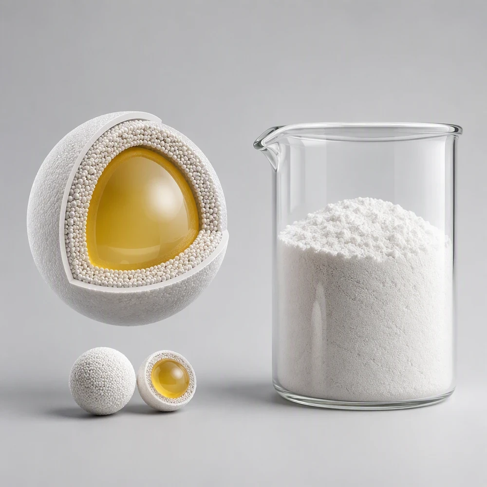 Water-Soluble Plant Oil Microcapsule Powder for OEM/ODM Projects ingredient and specification presentation