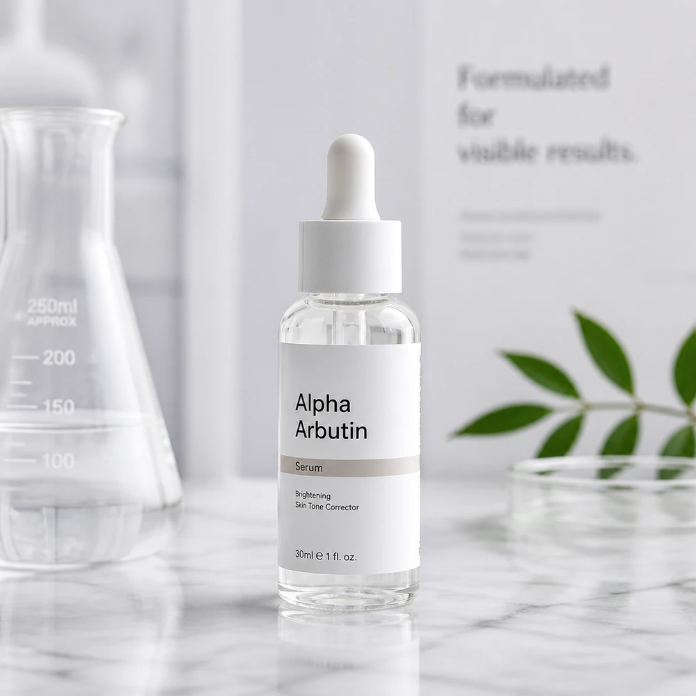 Alpha-Arbutin 99.5% High-Purity Powder for Cosmetic Formulation Projects ingredient and specification presentation