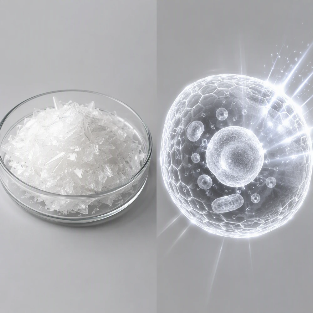 Ergothioneine 99% High-Purity Crystalline Powder for Cosmetic Formulation ingredient and specification presentation