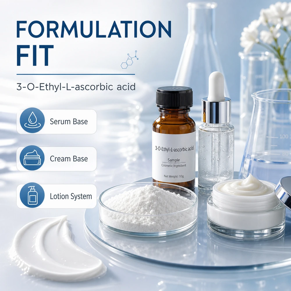 3-O-Ethyl Ascorbic Acid 99.5% for Stable Cosmetic Vitamin C Formulation application and project presentation