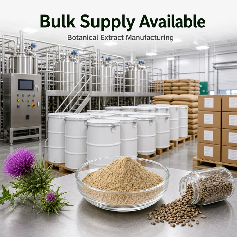Milk Thistle Extract Standardized to 80% Silymarin for Botanical Sourcing quality and documentation presentation